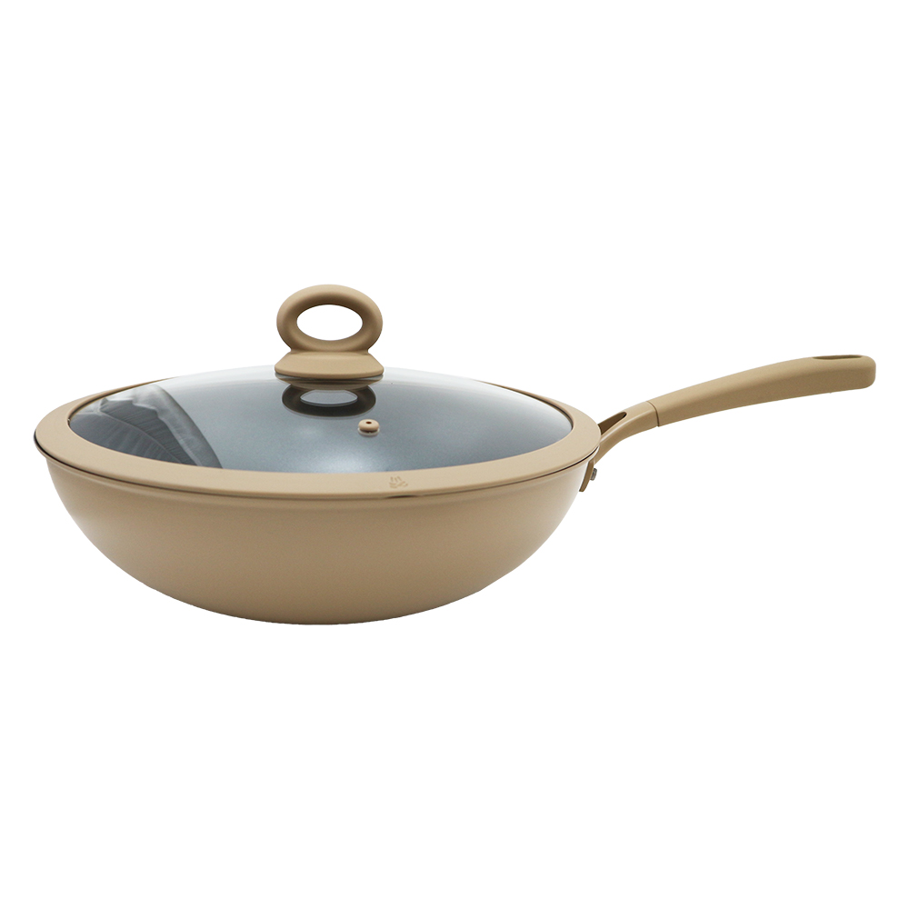 仙德曼旋薄輕量不沾深炒鍋-附蓋-32cm-2支, , large