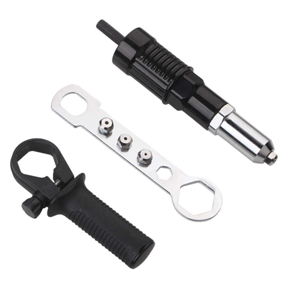 電鑽轉電動鉚釘槍轉換頭-夾頭專用(黑), , large