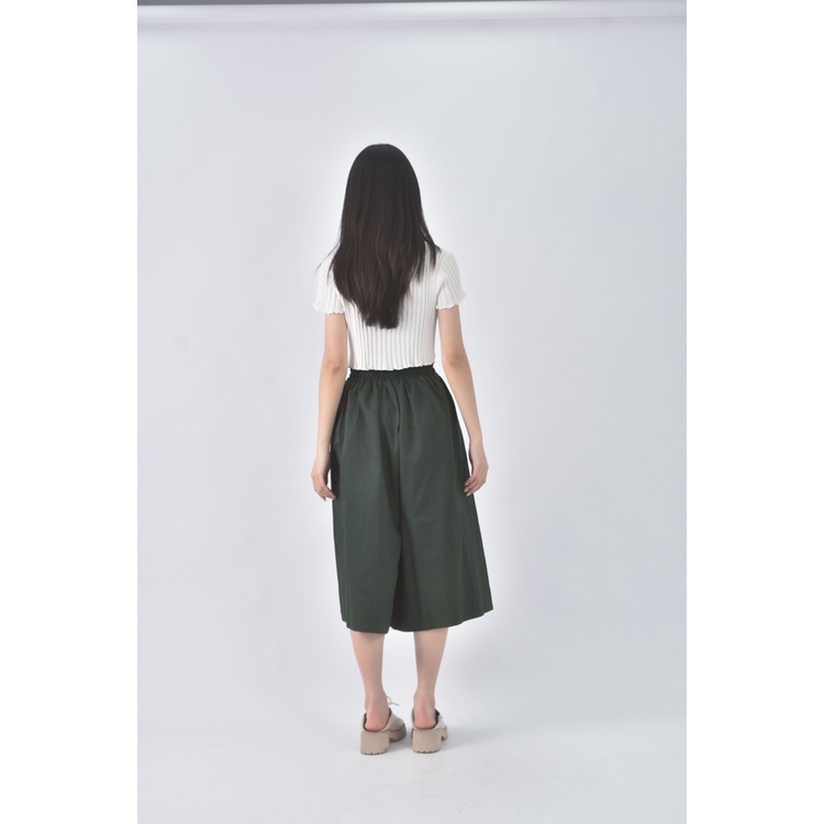 (S) eyeful韓牌高腰質感寬綠色長褲二手衣, , large