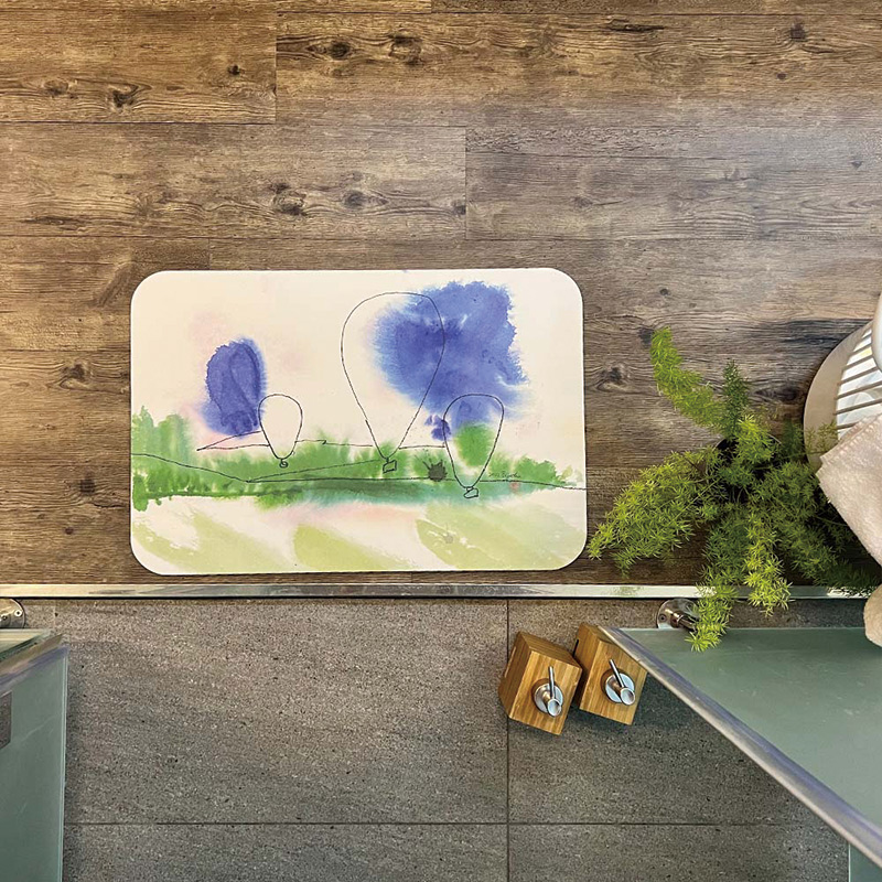 【怪獸】新銳設計師 10秒頂吸 軟式珪藻土吸水地墊 畢啾子 (60x40cm) -鹿野熱氣球 楊, , large
