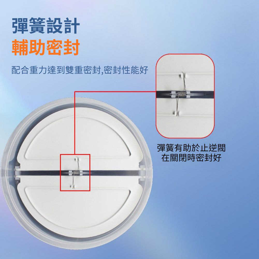 Kitchen range hood flue backflow preventer - hard connection, , large