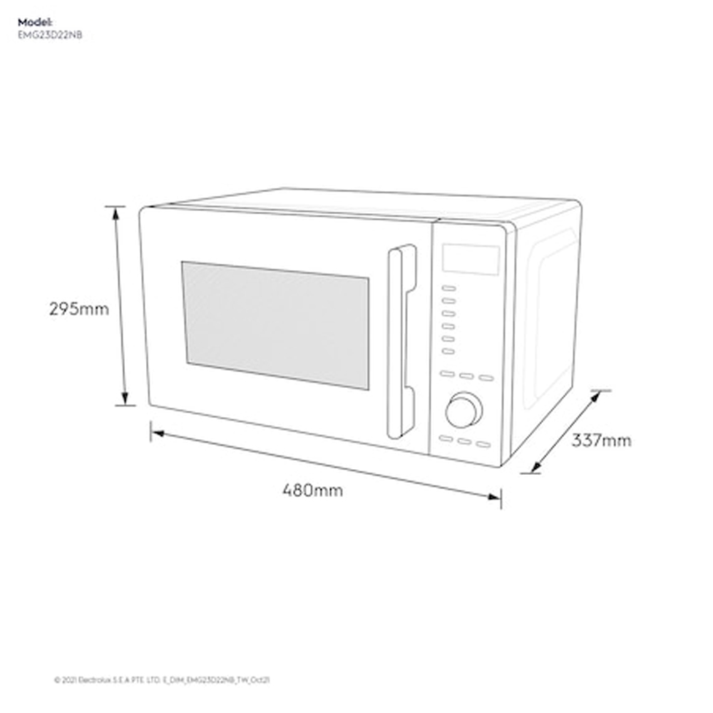 Electrolux 伊萊克斯 極致美味500 23L獨立式燒烤微波爐 EMG23D22NB, , large