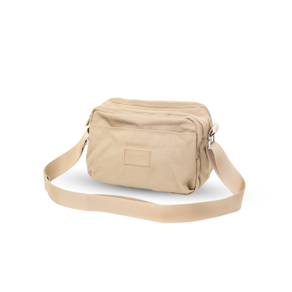 【MQ】FRIEDA Multi-layer zipper crossbody bag, , large