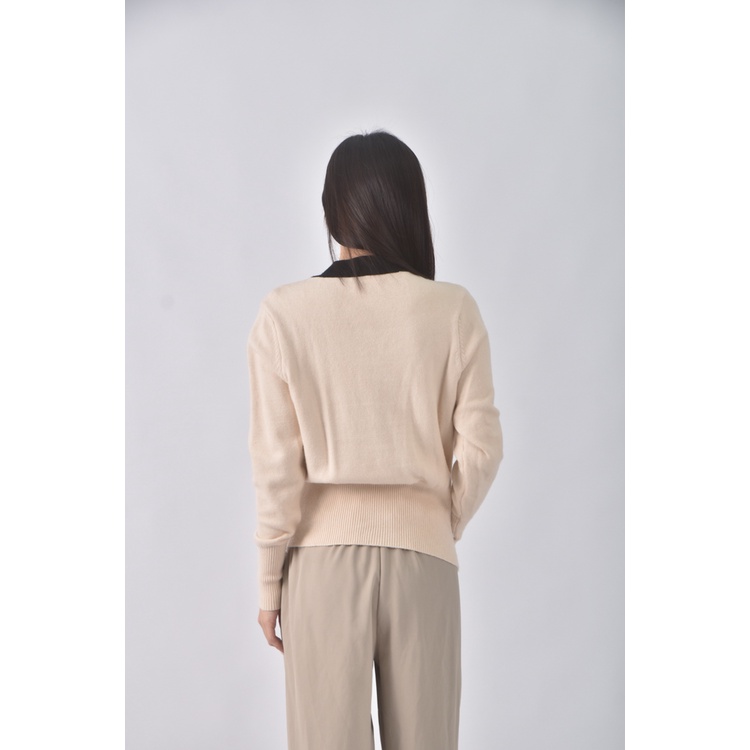 (S) hijini韓牌質感綁帶杏色外套二手衣, , large