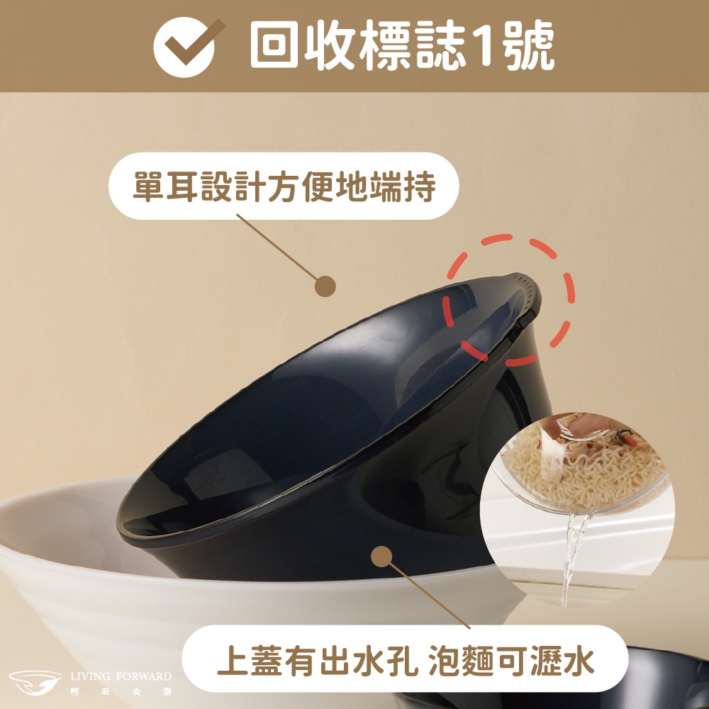 【哩皿食器】台灣製  食品級Tritan 麵碗上蓋, , large