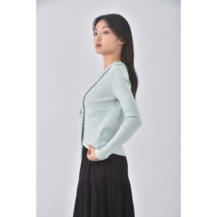 (S) giordano ladies質感V領綠色外套二手衣, , large