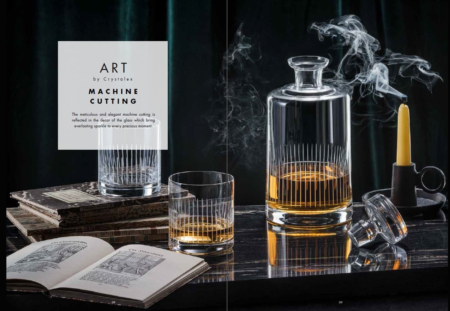 捷克CRYSTALEX波西米亞-Barline 雨絲雕刻威士忌杯 (4入盒裝)[享恩貿易], , large