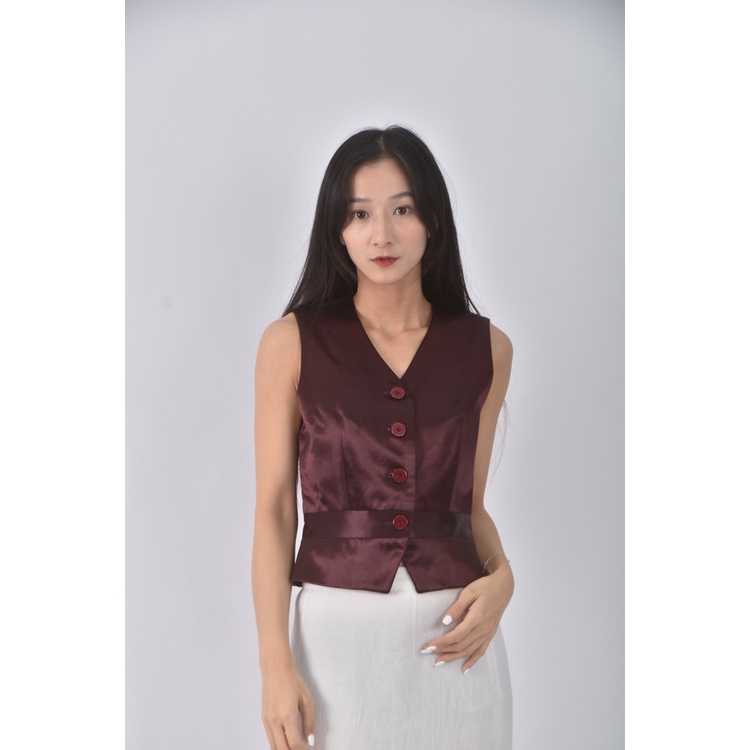 (S) miss k棉質背心紅色外套二手衣, , large