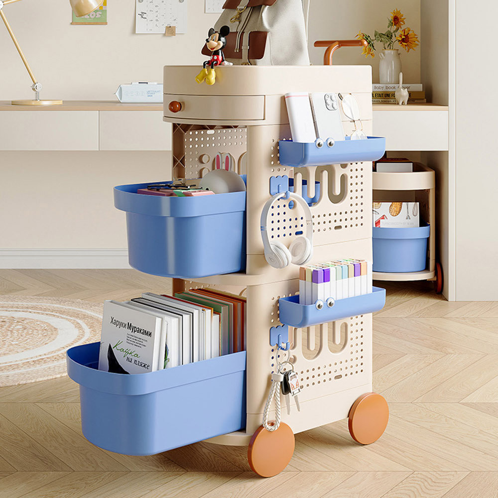 【AOTTO】三層洞洞板抽屜式收納置物架(AS-216), , large