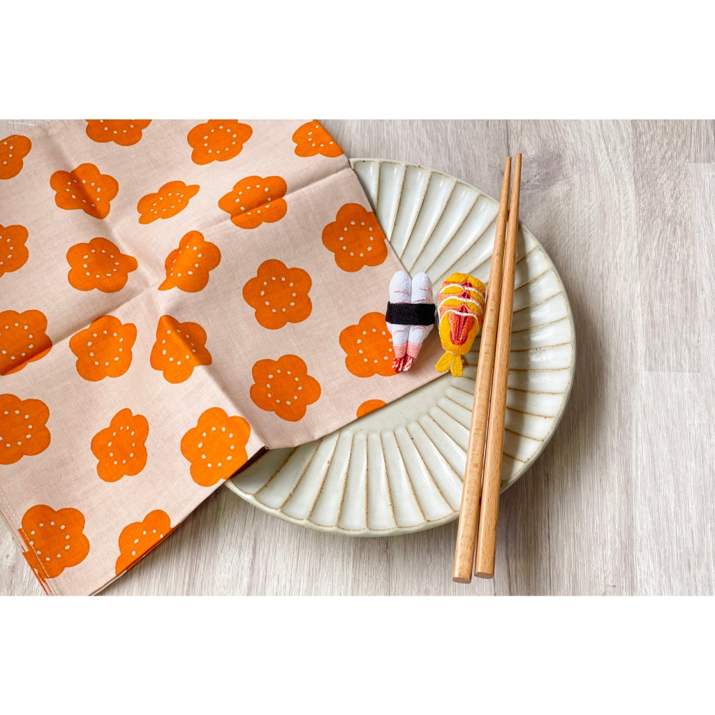 日本製 KAMAWANU Furoshiki 風呂敷/包袱布 全棉 方巾 手巾 多功能手帕 50x50 cm (梅), , large