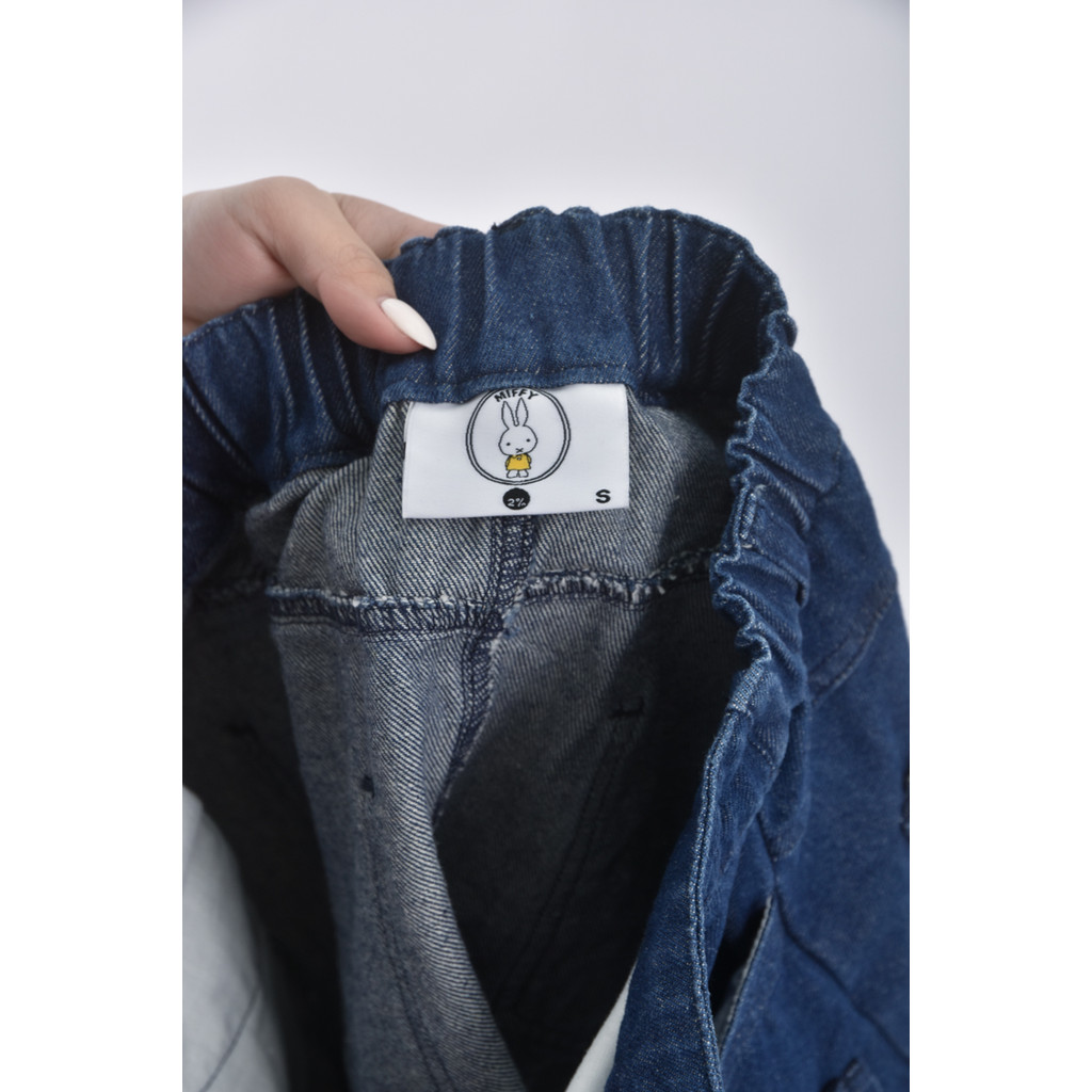 (S) miffy丹寧牛仔棉質純棉藍色短裙二手衣, , large