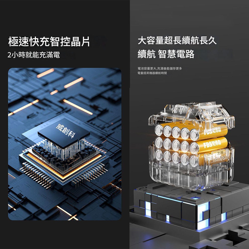 暴力風扇變速款10節1電1充, , large