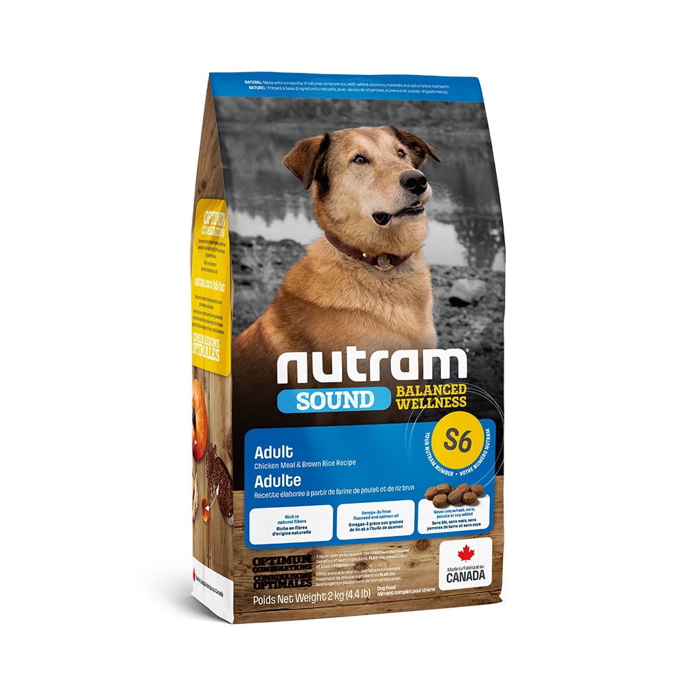 【Nutram 紐頓】S6 成犬 雞肉南瓜 狗飼料 狗食 犬糧2KG, , large