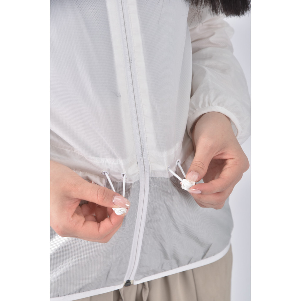 (S) adidas運動連帽白色外套二手衣, , large