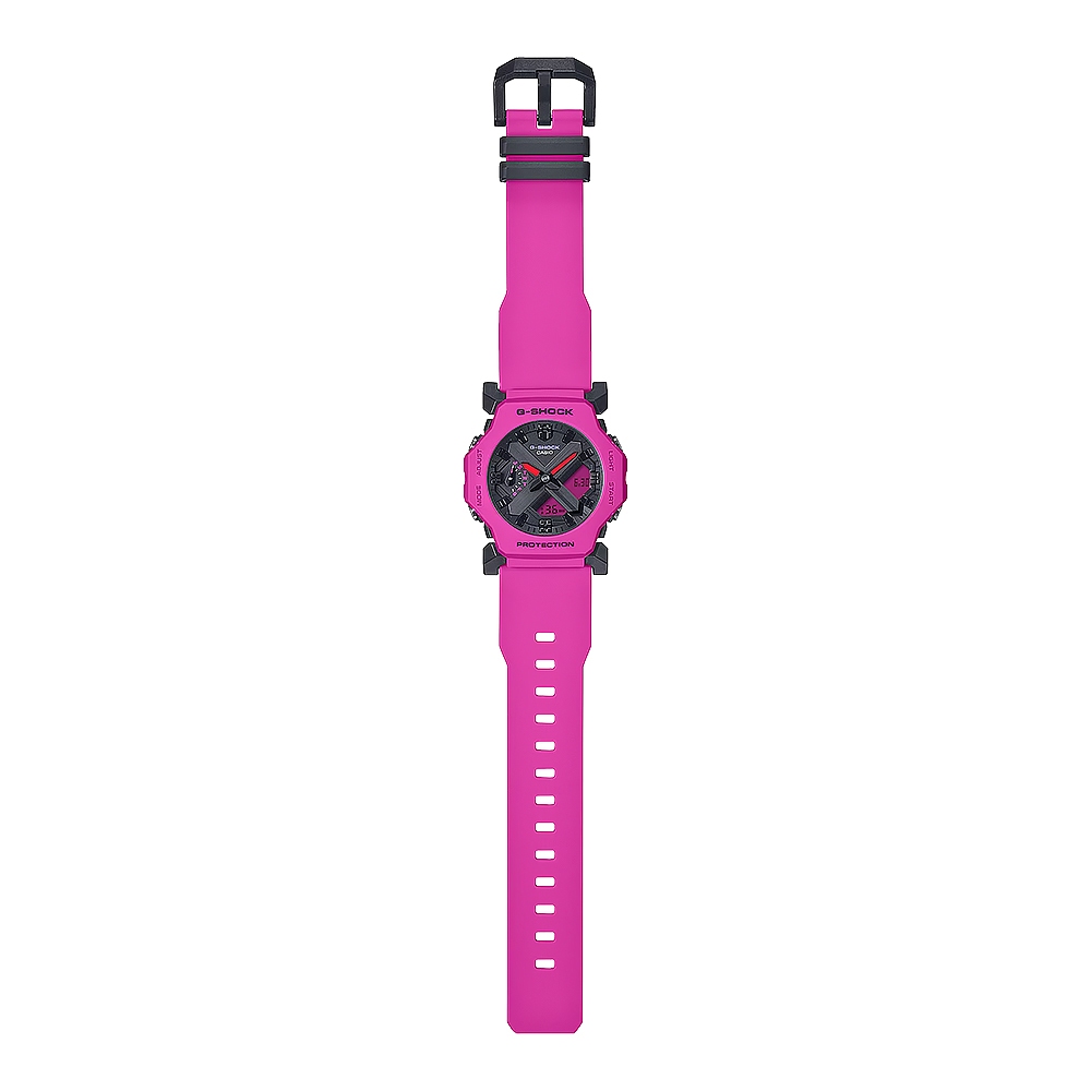 CASIO 卡西歐 G-SHOCK 極簡纖薄小巧雙顯手錶-亮粉 GA-2300-4A, , large