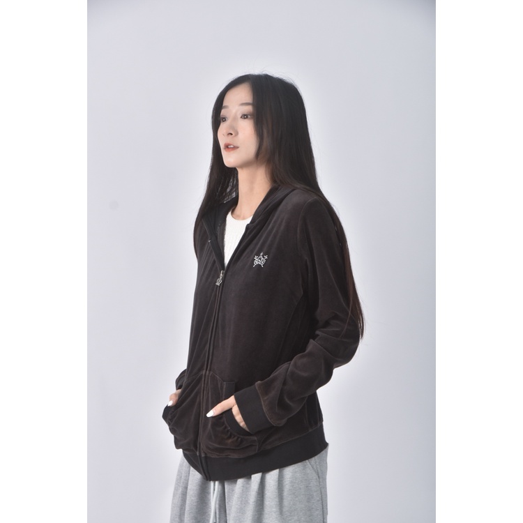 (S) net質感棉質連帽黑色外套二手衣, , large