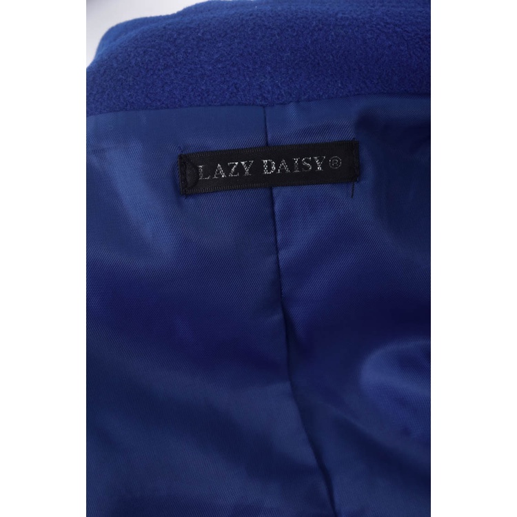 (S) lazy daisy大衣厚磅藍色外套二手衣, , large