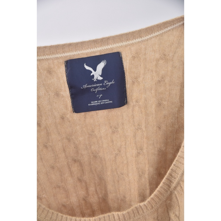 (S) american eagle質感杏色長袖上衣二手衣, , large