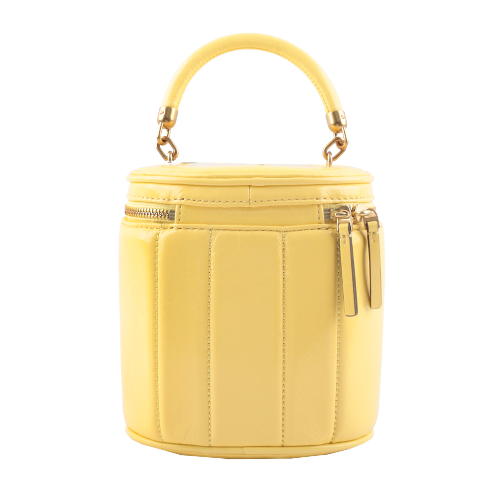 Tory Burch Kira 直條縫線皮革手提/斜背二用化妝箱/復古黃, , large
