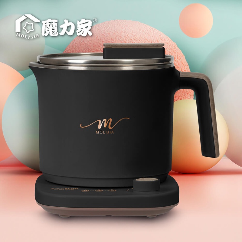 【MOLIJIA 魔力家】M29 保溫分離式快煮鍋1.7L-岩暮黑, , large