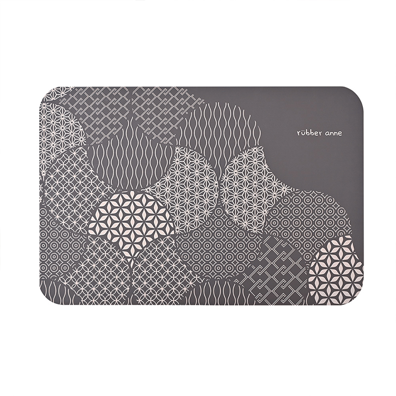 【Monster】 Soft Diatomaceous Earth Absorbent Mat &ndash; Window Blossom Series (60x40cm) &ndash; Turquoise Gray
