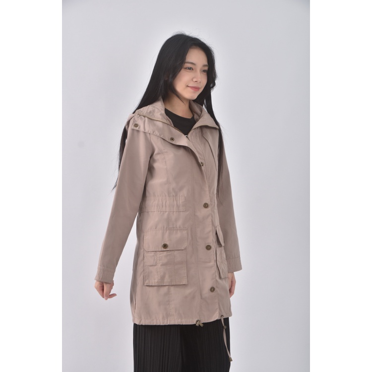(S) vicky質感風衣杏色外套二手衣, , large