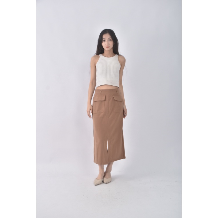 (S) balen韓牌寬鬆棕色長裙二手衣