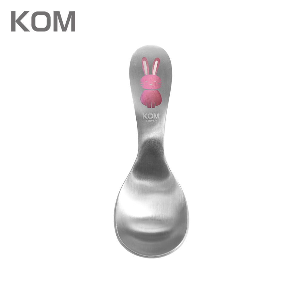 【KOM】小動物大胃王304不鏽鋼兒童圓匙3入(湯匙/多款任選), , large