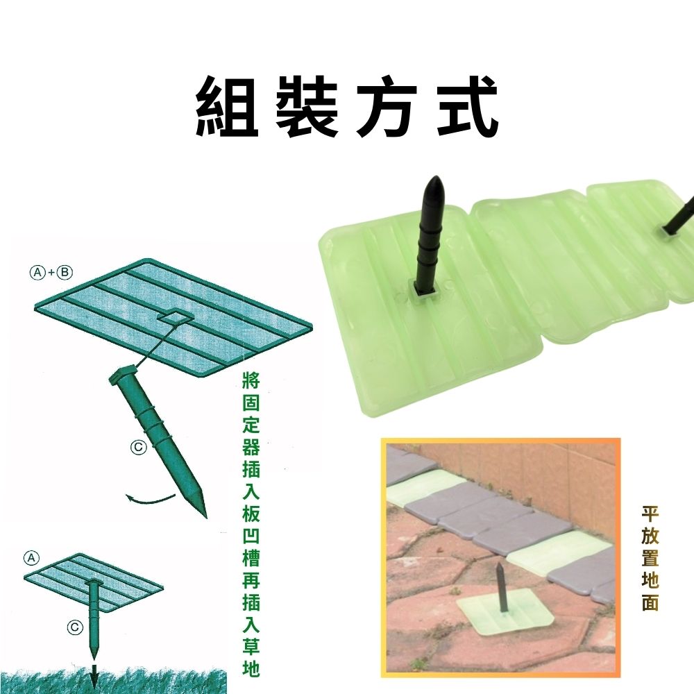 GS MALL 台灣製造 岩石路標 夜光路標 園藝路牌 園藝布置 園藝地磚 園藝造景 插地磚 指示牌 螢光牌 車道地磚, , large