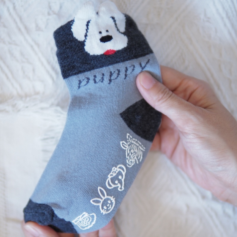 [Kaimei Cotton Industry] 6 pairs set, random and excellent, MIT made in Taiwan, antibacterial and deodorizing children's socks, cute three-dimensional socks - dogs 13-15cm, exclusively sold by Kaimei Cotton Industry, , large