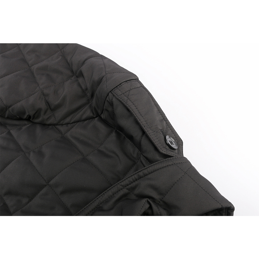 BURBERRY S號菱格紋棉質輕型外套/黑色, , large