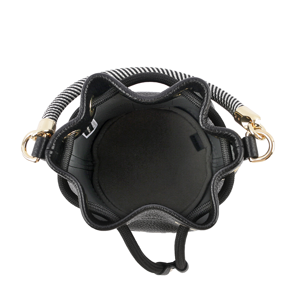 MARC JACOBS The Bucket Bag Logo 壓印二用迷你水桶包/黑色, , large