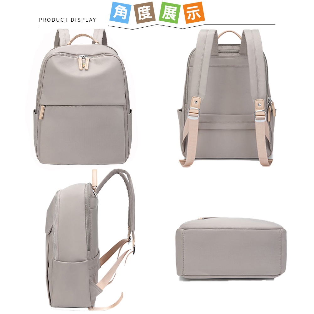 SPRING-尼龍後背包韓版時尚商務通勤後背包旅行後背包大款及中款-多色, , large