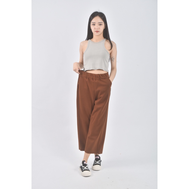 (2XL) art made高腰厚磅棕色長褲二手衣, , large