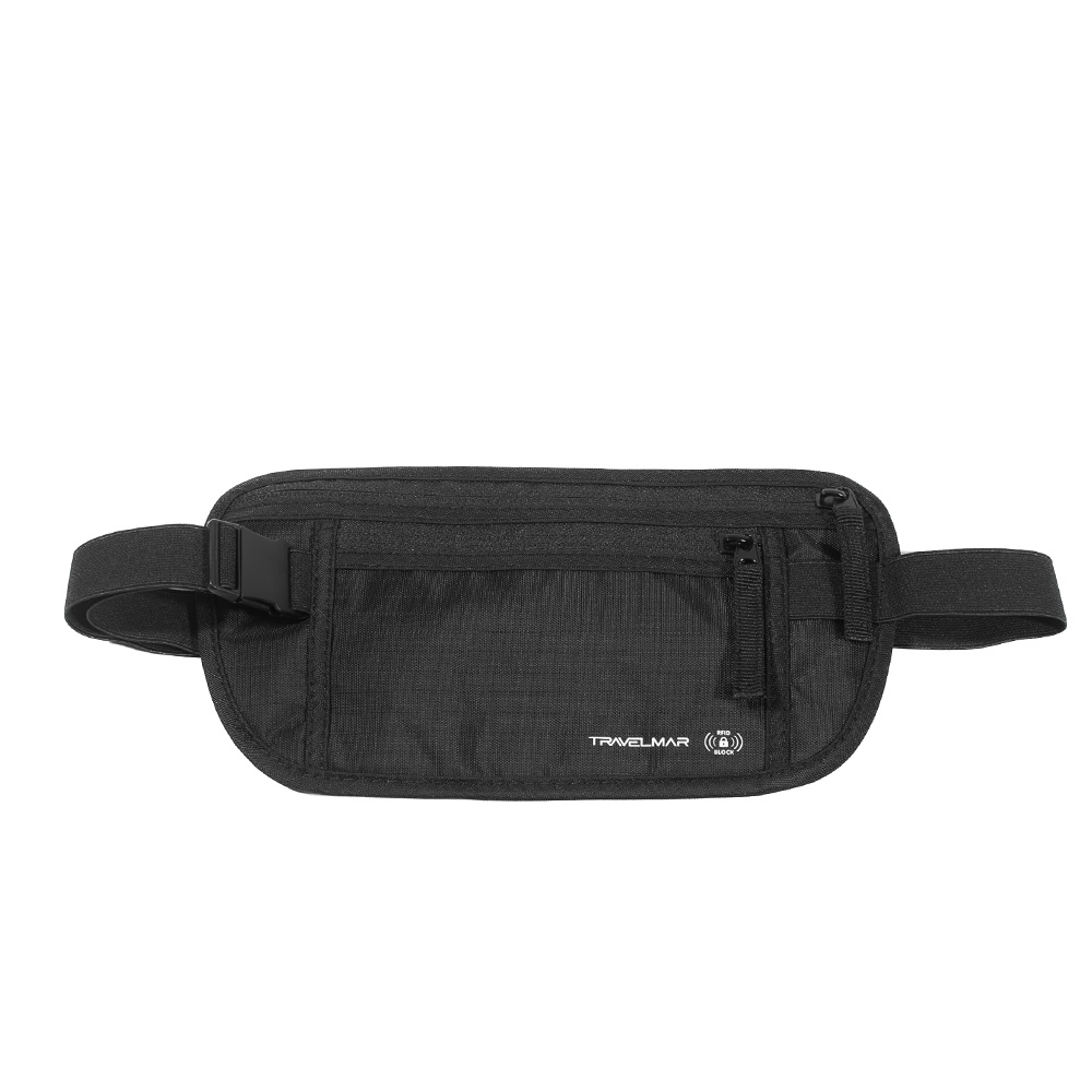Travelmar RFID Anti-Theft Waist Bag-Black, , large