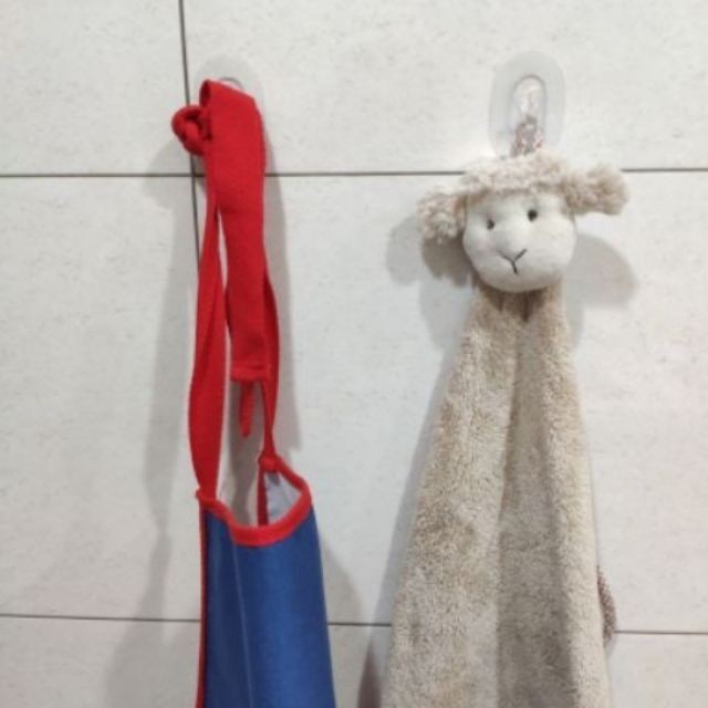 [Beargood sticker] Oval Medium Adhesive Hooks (Set of 4), , large