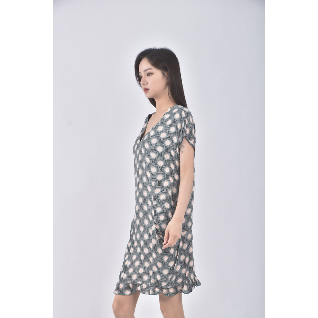 (M) bimba y lola質感花紋綠色洋裝二手衣, , large