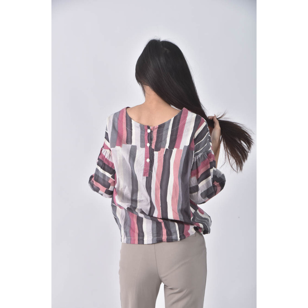 (2XL) sugar直線條紅色長袖上衣二手衣, , large