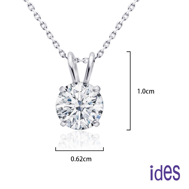 [ides愛蒂思] 輕珠寶義大利進口14K白金項鍊鎖骨鍊/寵愛（KP632）, , large