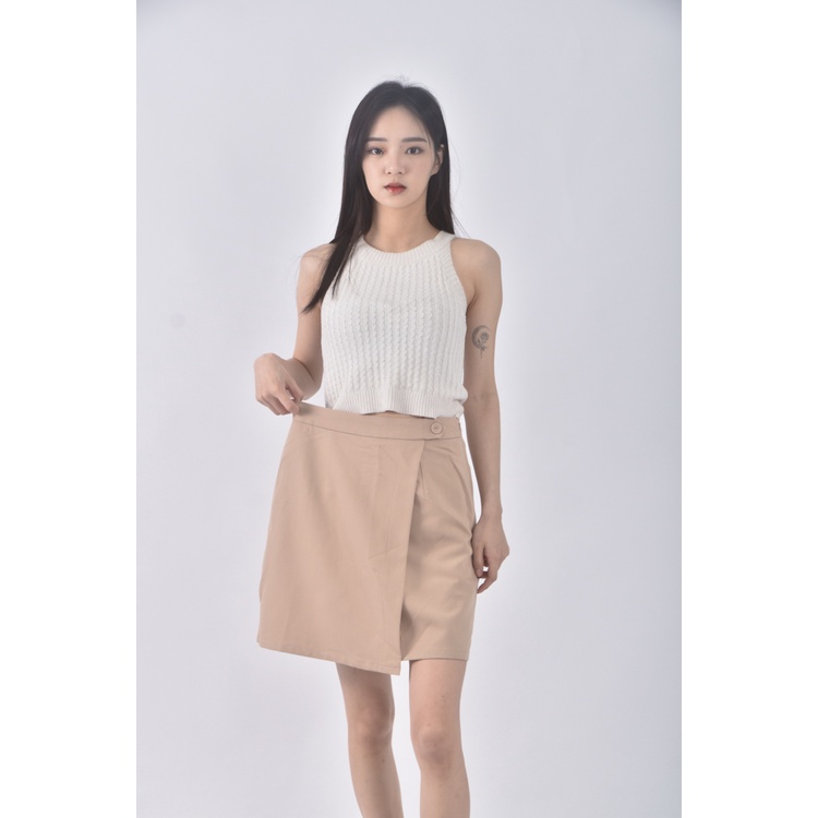 (S) pazzoA字杏色短裙二手衣, , large