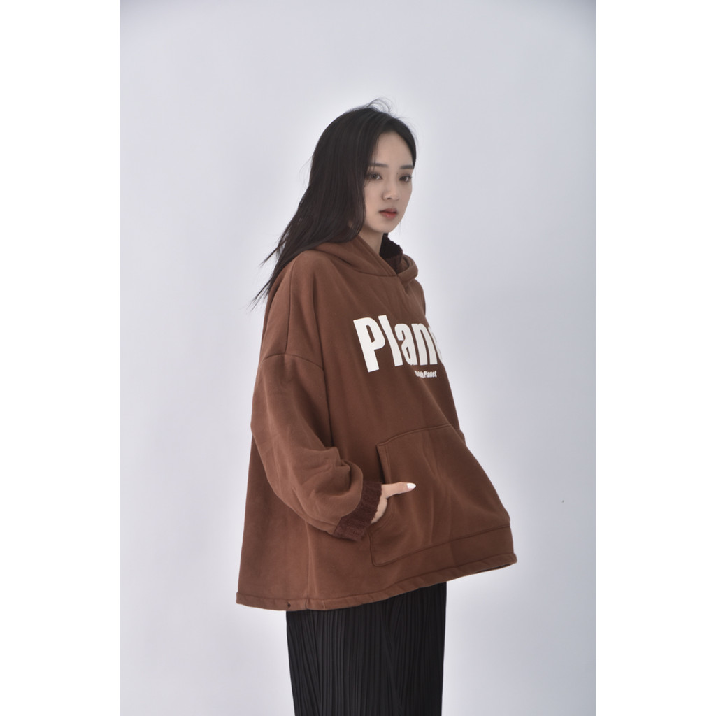 (2XL) maier kaina棉質純棉連帽棕色長袖上衣二手衣, , large