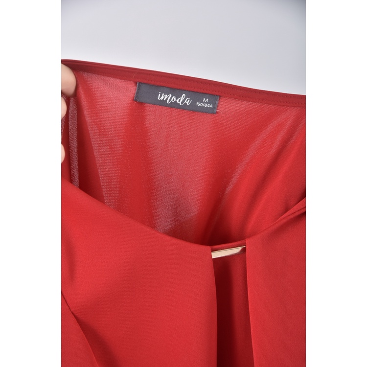 (S) ob style質感紅色短袖上衣二手衣, , large