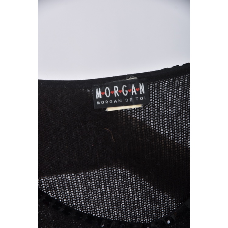 (S) morganv領寶石黑色毛衣二手衣, , large