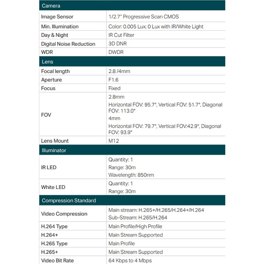 TP-LINK昌運監視器組合 VIGI NVR1008H-8MP 8路主機+VIGI C240 4MP半球網路攝影機*2, , large