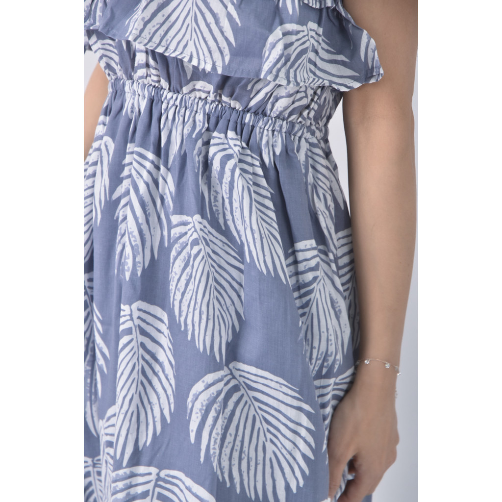 (S) ob style質感撞色藍色洋裝二手衣, , large