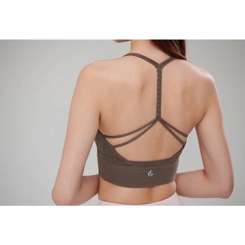 YOGA FLOW Alma Bra - 麻花短版上衣 - 橄欖綠 Olive Green, , large