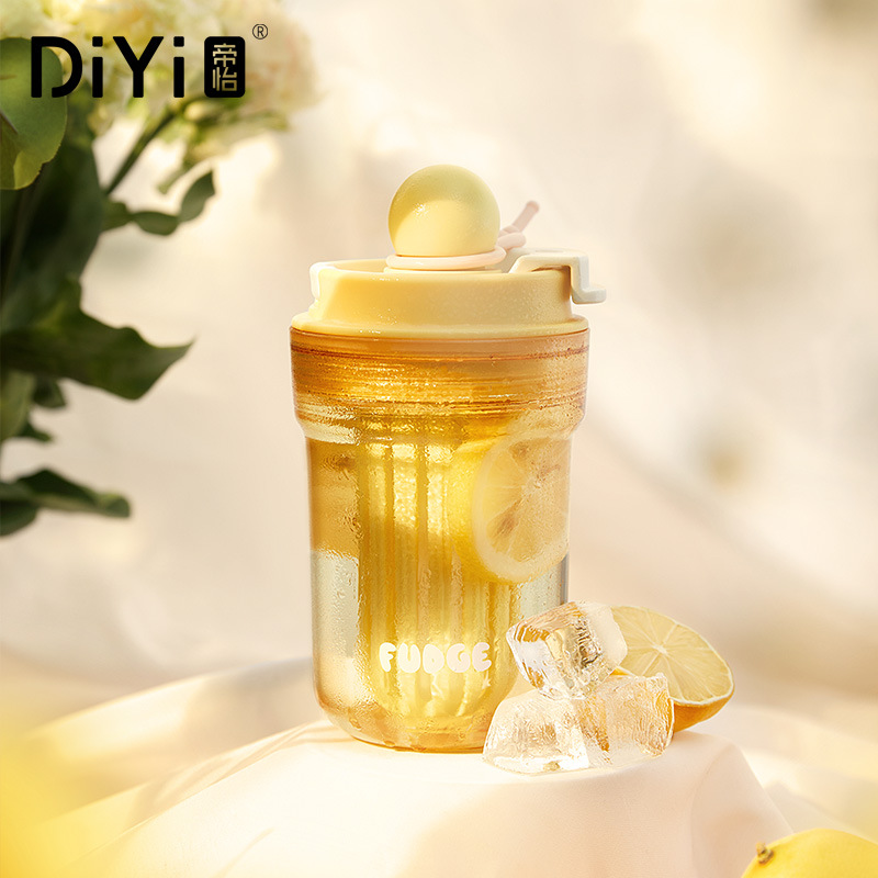 Pink 450ml Tritan Tea Separation Travel Bottle, 粉色, large