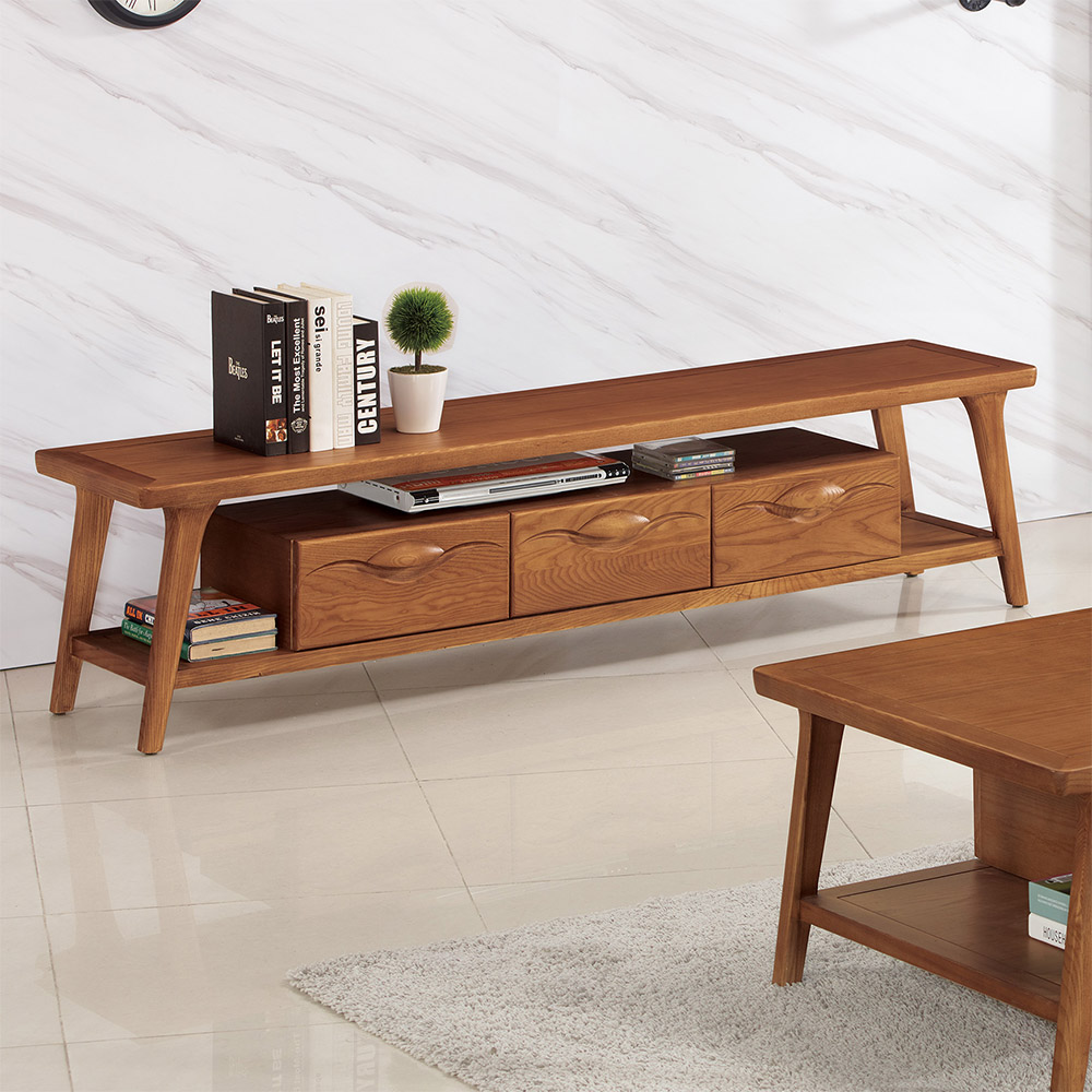 【Hampton 漢汀堡】卡達白臘木6尺長櫃, , large