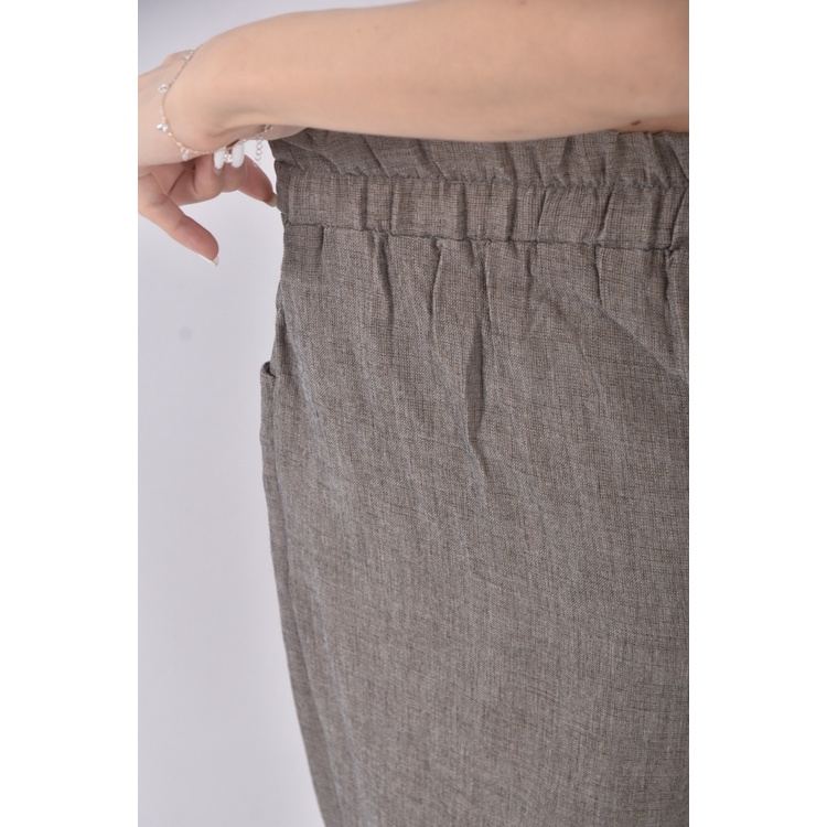 (S) 高腰西裝寬版棕色長褲二手衣, , large