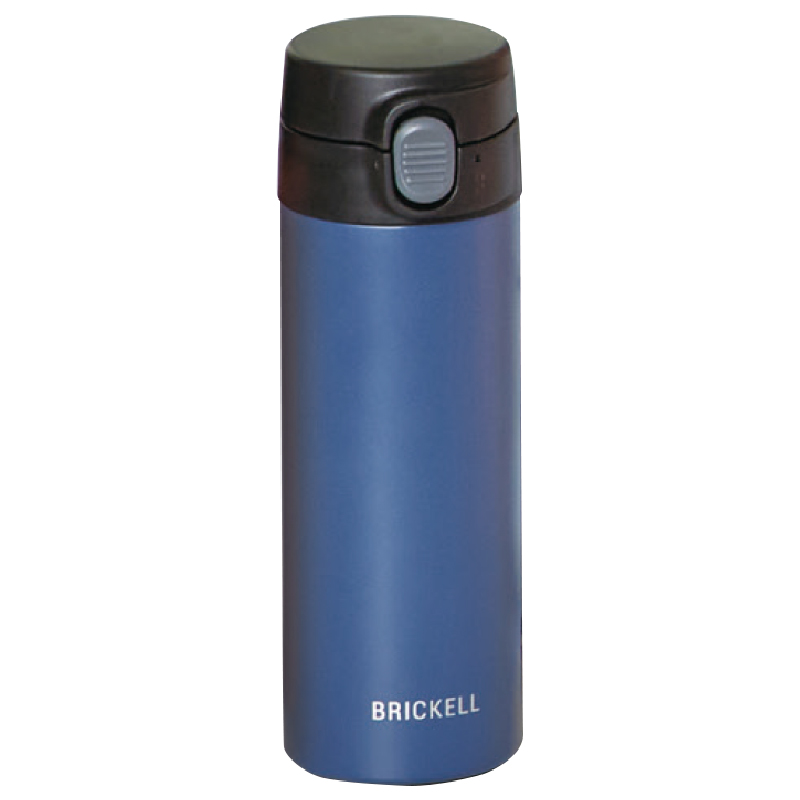 BRICKELL簡約琺瑯保溫瓶, 藍色, large